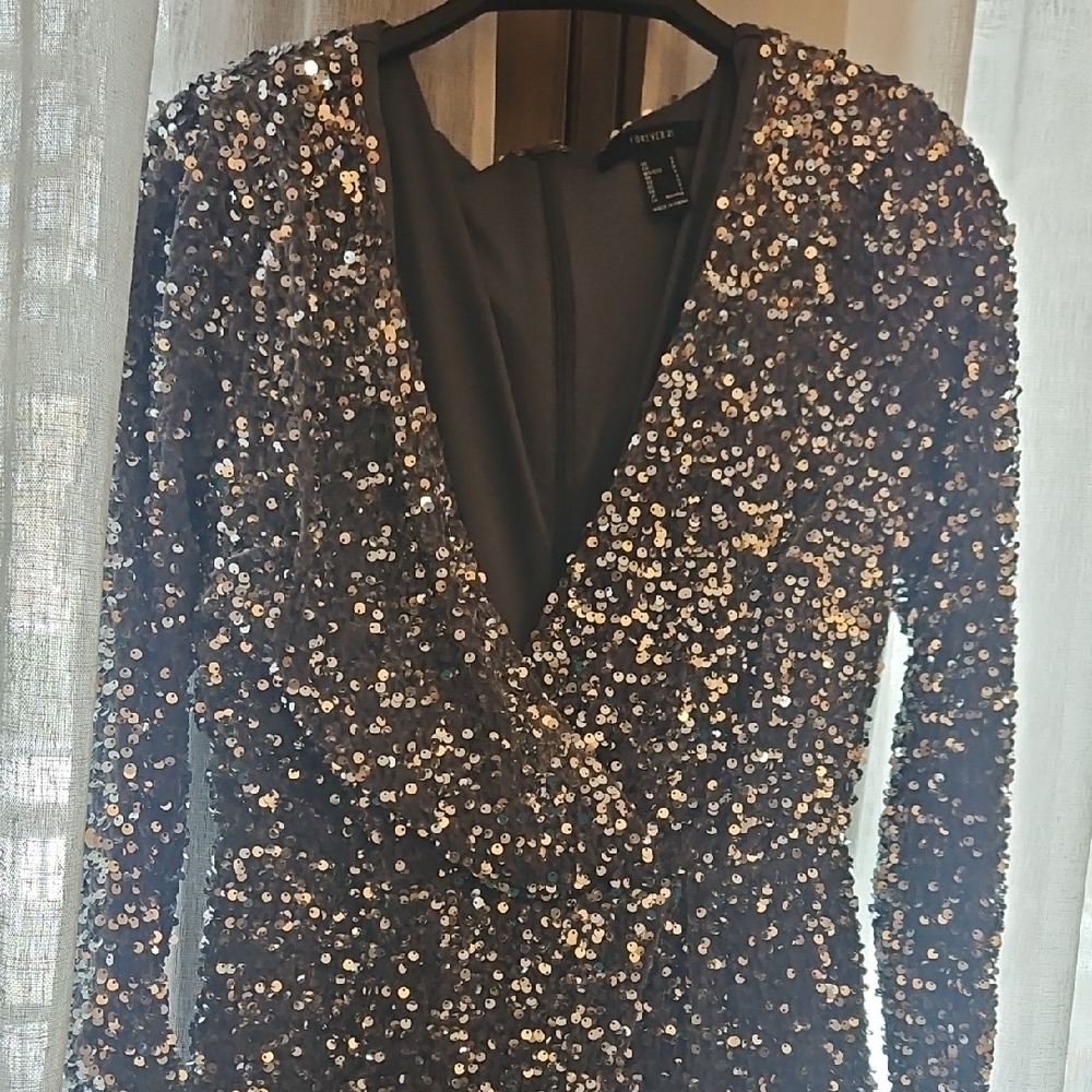 Glitter Sequin Romper in Grey and Silver